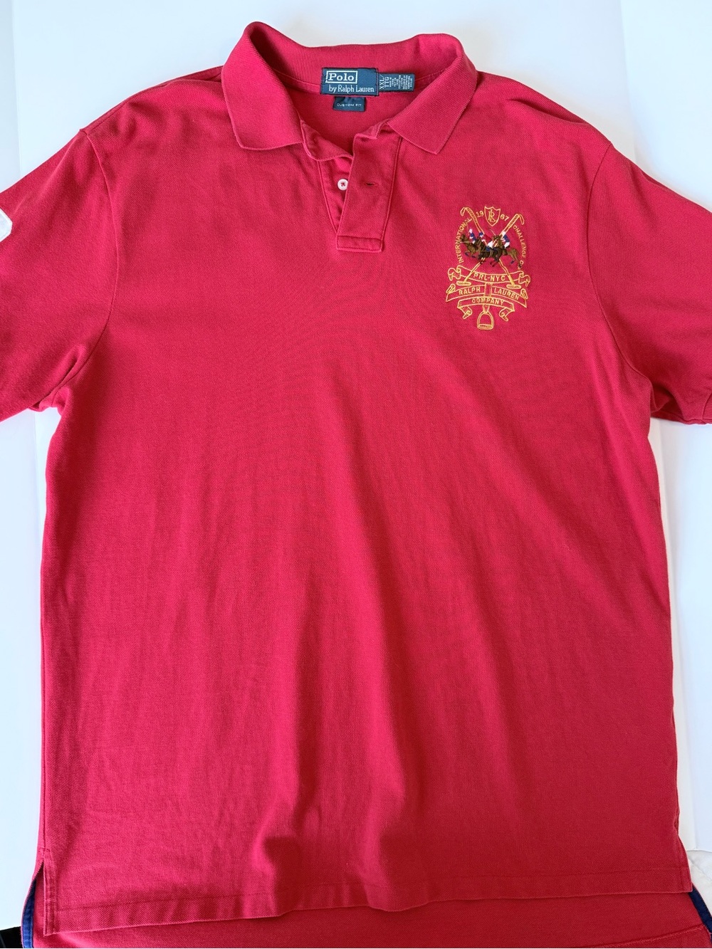 Polo Ralph Lauren Limited Edition 3 Horsemen Red Polo Shirt XXL Triple Pony PRL